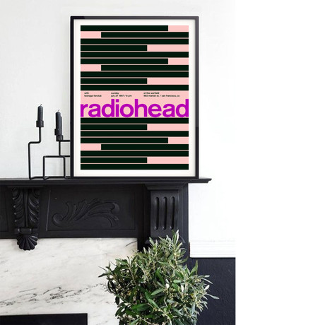 Radiohead 1997 // Peach (Paper Print: 16"W x 22"H)