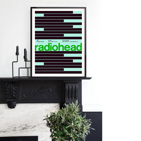 Radiohead 1997 // Green (Paper Print: 16"W x 22"H)