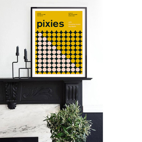 Pixies 1986 // Yellow (Paper Print: 16"W x 22"H)