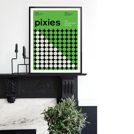 Pixies 1986 // Green (Paper Print: 16"W x 22"H)