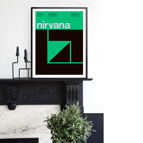 Nirvana 1988 // Green (Paper Print: 16"W x 22"H)