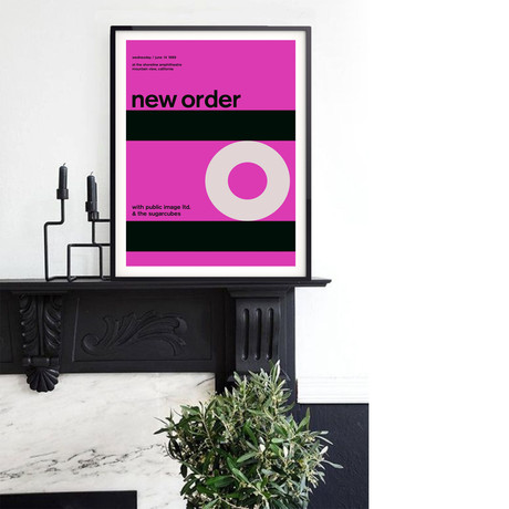 New Order 1989 // Pink (Paper Print: 16"W x 22"H)