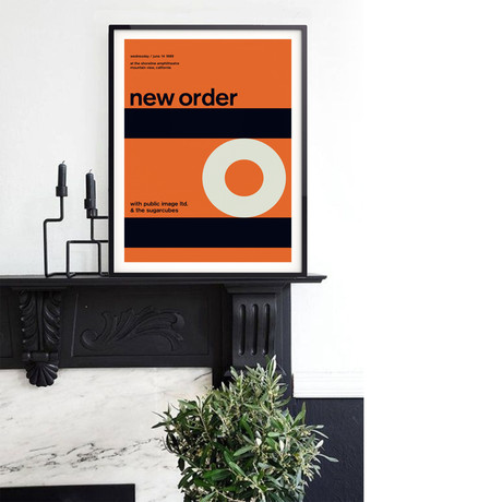 New Order 1989 // Orange (Paper Print: 16"W x 22"H)