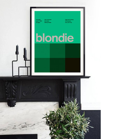 Blondie 1975 // Green (Paper Print: 16"W x 22"H)