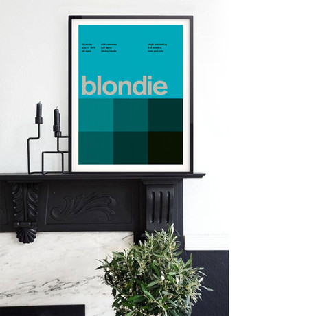 Blondie 1975 // Blue (Paper Print: 16"W x 22"H)