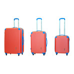 Luna Hardshell Trolley // Set of 3 // Coral + Blue