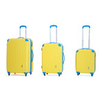 Luna Hardshell Trolley // Set of 3 // Yellow + Blue