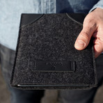 Classic iPad Sleeve // Grey + Black (iPad Mini)