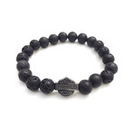 Easy Rider Bracelet // Lava Stone + Harley (Petite)