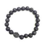 Easy Rider Bracelet // Lava Stone + Harley (Petite)