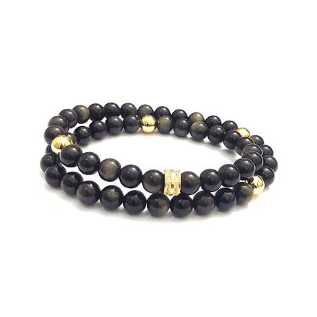 The Quintessential // Golden Obsidian + Gold (Petite)