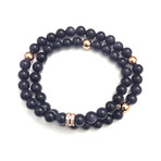 The Quintessential // Blue Goldstone + Rose Gold (Petite)