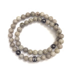 The Quintessential // Grey Feldspar + Gunmetal Rhodium (Petite)
