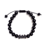 Bat Signal Bracelet // Black Onyx (Small)