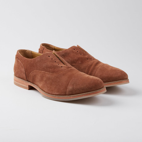 Baily Laceless Cap-Toe Oxford // Brandy (US: 8)