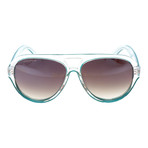 Laurence Sunglasses // Clear + Teal