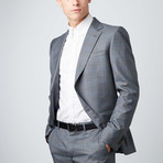 Signoria Plaid Suit  // Grey + Blue (Euro: 56)