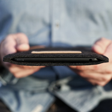 Classic iPad Sleeve // Grey + Natural (iPad Mini)