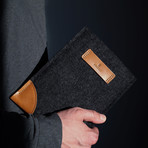 Classic iPad Sleeve // Grey + Tan (iPad 9.7 / Air)