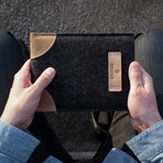 Classic iPad Sleeve // Grey + Natural (iPad Mini)