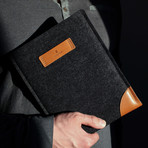 Classic iPad Sleeve // Grey + Tan (iPad 9.7 / Air)