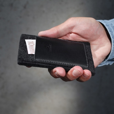 Card Wallet Sleeve // Grey + Black (iPhone 6/6S/7)