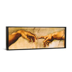 The Creation of Adam by Michelangelo (36"W x 12"D x 1.5"D)