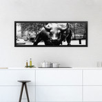 Wall Street Bull Close-up by Unknown Artist (36"W x 12"D x 1.5"D)