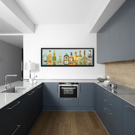 Liquor Bottles Pano (36"W x 12"D x 1.5"D)