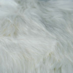 Shaped Alpaca Rug // Suri Skin (Ivory)