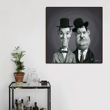 Laurel + Hardy (16"W x 16"H x 2"D)