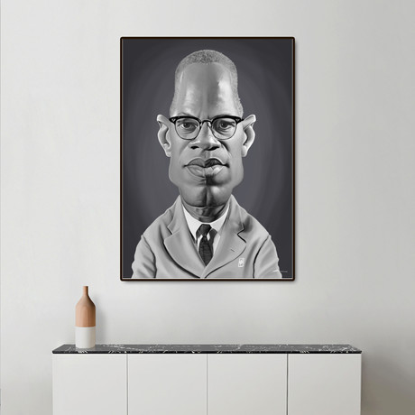 Malcolm X (16"W x 20"H x 2"D)