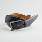 Giovanni Leather Belt // Navy (30" Waist)