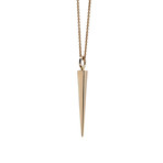 Square Spike Pendant // Gold (Small)