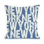 New York All Over Word // Pillow (16"L x 16"W)