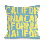 California All Over Word // Pillow (16"L x 16"W)