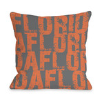 Florida State Type // Pillow (16"L x 16"W)