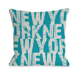 New York Typography // Pillow (16"L x 16"W)