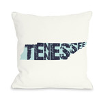 Tennessee State Type // Pillow (16"L x 16"W)