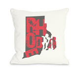 Rhode Island State Type // Pillow