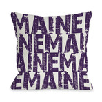 Maine State Type // Pillow