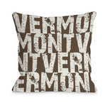 Vermont State Type // Pillow