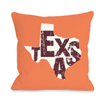 Texas State Type // Pillow (16"L x 16"W)