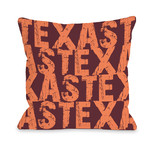 Texas State Type // Pillow (16"L x 16"W)