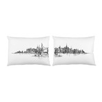 New York Horizon // Pillow Case // Set of 2