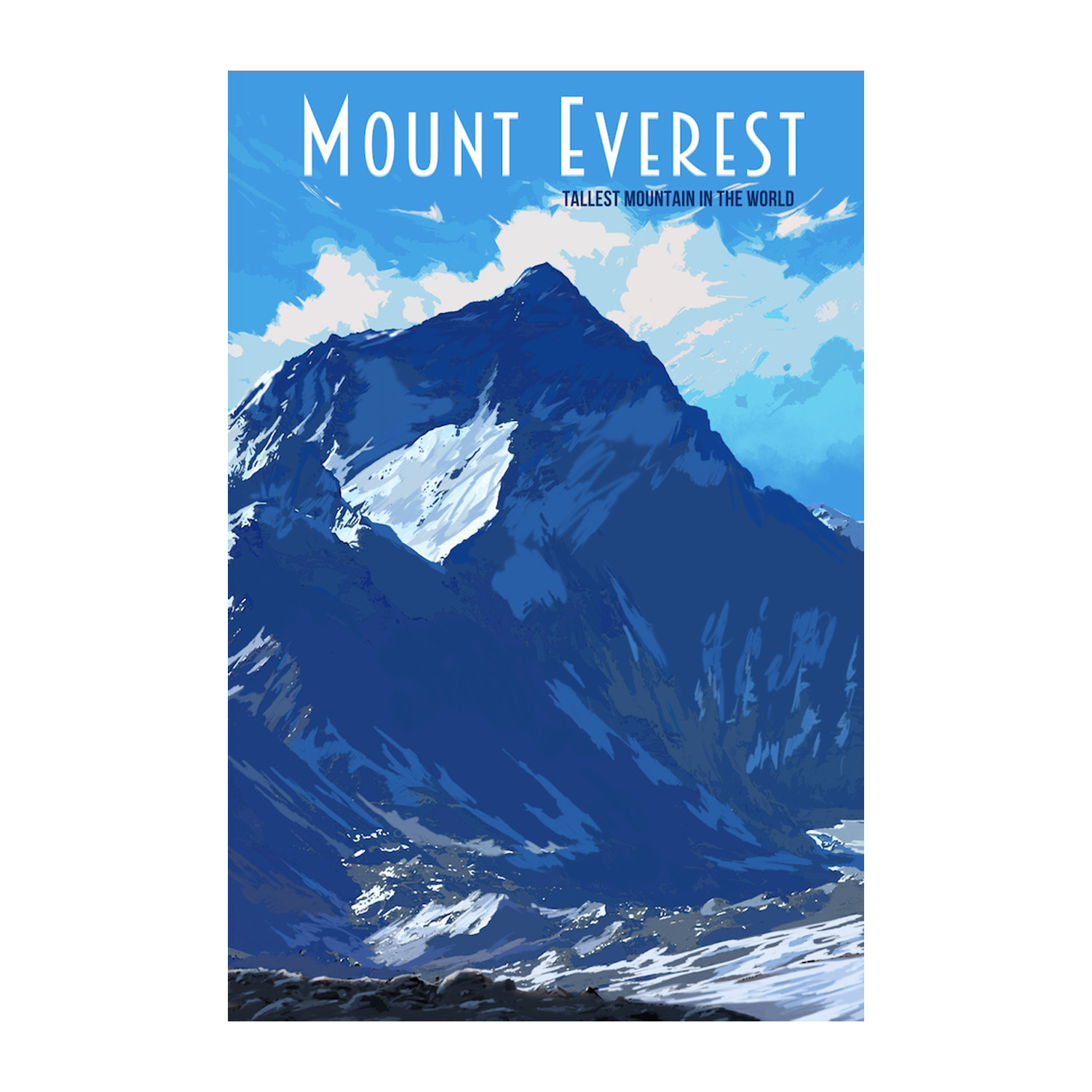 mount everest travel poster