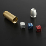 Bullet Case + Red White Blue Dice