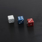 Bullet Case + Red White Blue Dice