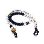 Monceau Bracelet // Silver + Gold (17")