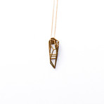 Angel Skeleton Necklace // Brass